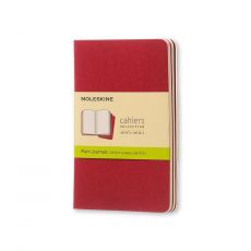 Блокнот Moleskine Cahier Journal, 64стр 32 л без разлиновки твердая обложка ch113 клюквенный