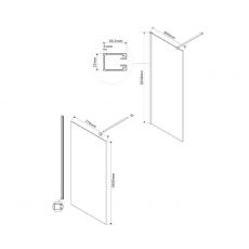 Душевая перегородка Vincea Walk-In VSW-1H800CG