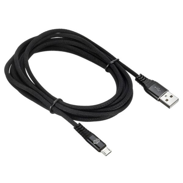 Кабель Digma MICROUSB-3M-BRAIDED-BLK USB (m)-micro USB (m) черный 3м