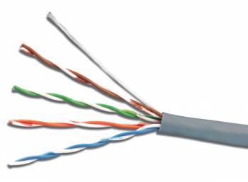 Кабель UTP 4 Pairs cat 5E 305m solid (AWG24) CCA alloy green 305м