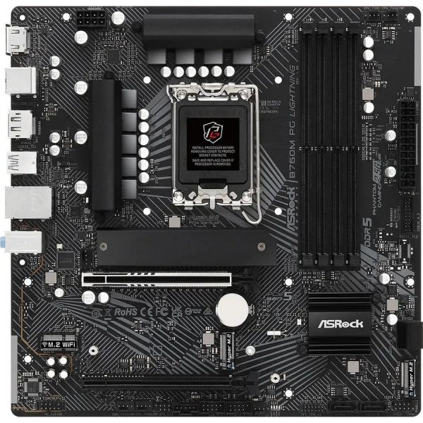 Материнская плата ASRock B760M PG LIGHTNING LGA 1700,Intel B760,mATX,Ret